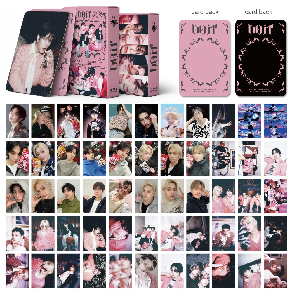 Stray Kids Kpop55 Álbum Pacote de Dor Cartão Lomo Rosa Série 2025