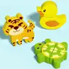 Game 4 in 1 3D Wooden Puzzles Educational Cartoon Wooden Rainbow Blocks Puzzle High Quality Animal Wooden Toddler Puzzles Kids 4