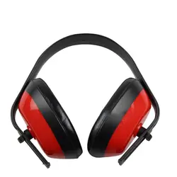 Red Ear Defenders Protect Noise Reduction Adjustable Headband Headphones Comfort Plastic Safety Ear Muffs Industrial