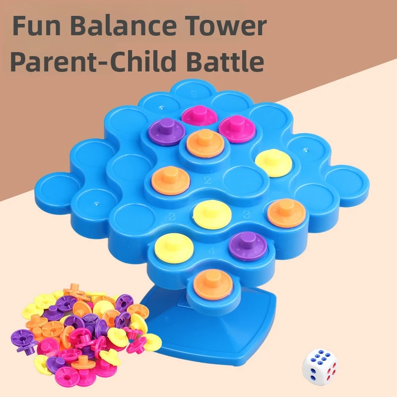 Interactive Balance Tower Stacking Game - Educational Tabletop Toy
