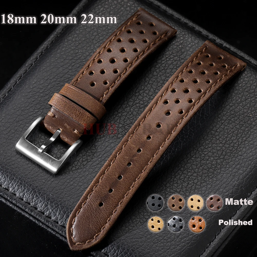 Vintage Calfskin Leather Watchband - Breathable Strap