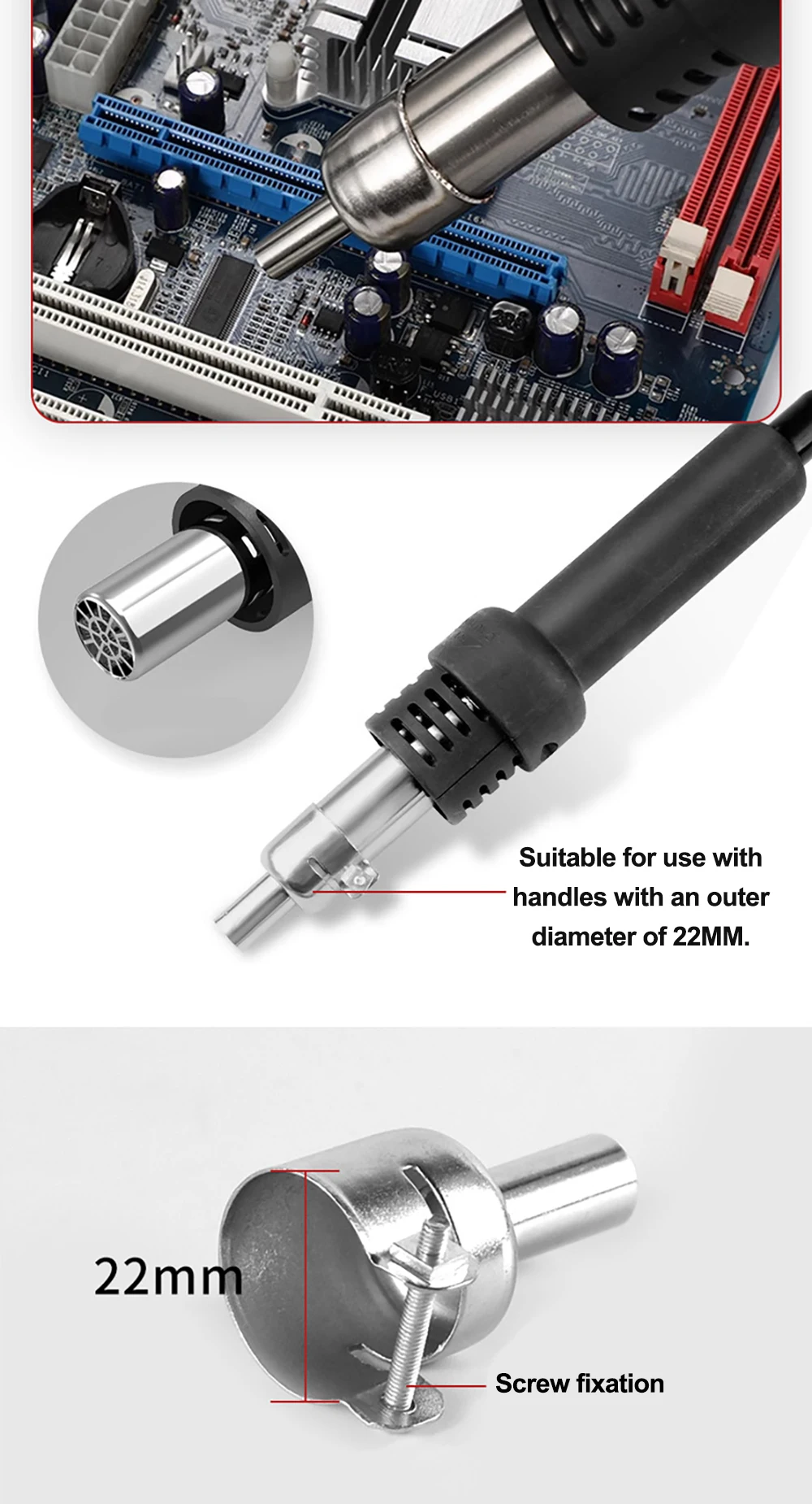 LETAOSK Buse 1mm/1.5mm/2mm Pistolet à Dessouder électrique Fit Pour S - View #9