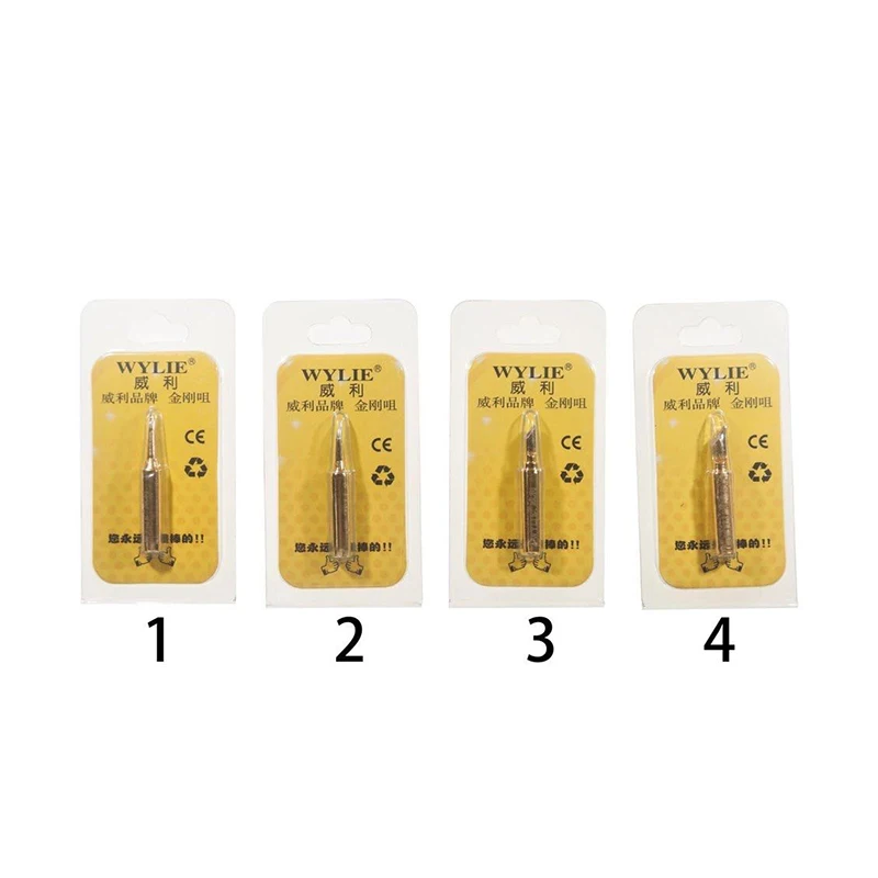 

Wylie Gold Welding Head Soldering Iron Tips For PCB BGA 936 K SK IS I Soldering Iron Tip Set Lead-Free Rework Station Board