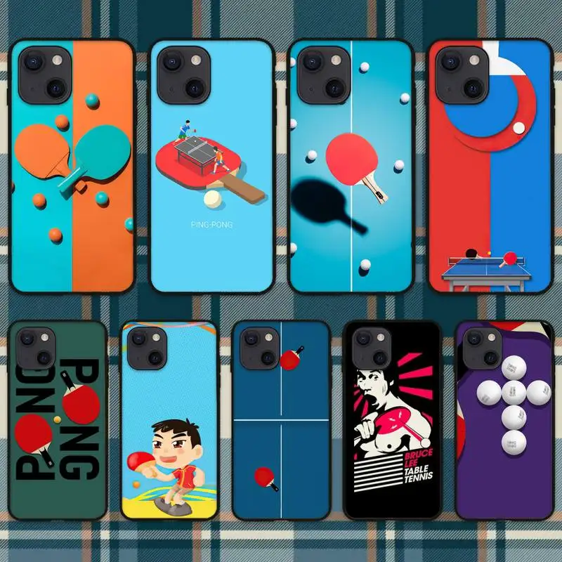 Table tennis racket ping pong Phone Case For iPhone 11 12 Mini 13 14