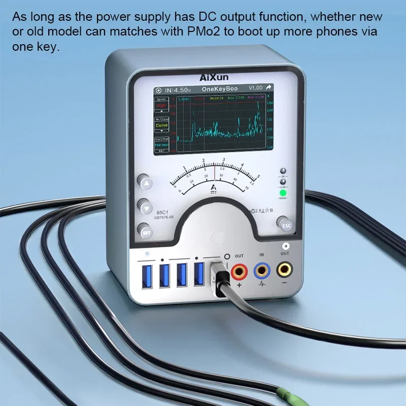 AiXun PM02 intelligent DC Power Supply Partner 5G dual-mode WiFi + Bluetooth module One-key Booting Safe Voltage Auto Protection