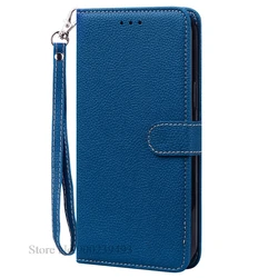 Leather Wallet Flip Case - Elegant and Functional Smartphone Cover for Redmi Note 13ProPlus (Navy blue -Strap)