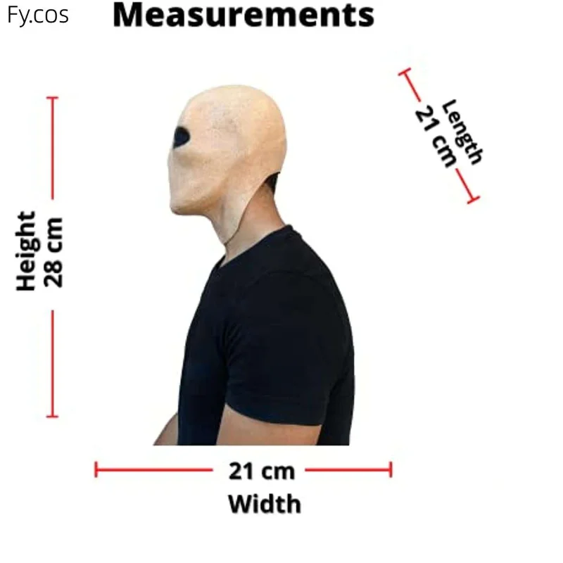 Masquerade Mask Full Face Mask Half Face Mask Horror Faceless Man Mask Creepy Devil Full Face Latex Helmet Scary Alien Head Cover Carnival Cosplay Halloween Costume for Adult