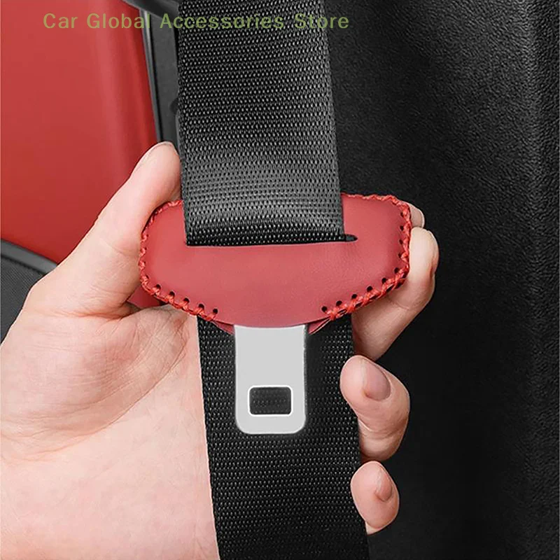 Universal car seat belt buckle clip cover protector leather interior button case anti-scratch cover safety belt protective car accessories seat belt clip seat belt protector car seat belt accessory