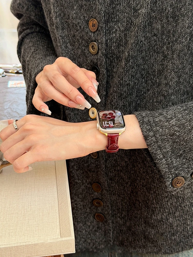 รูปสินค้า สายนาฬิกาหนัง สำหรับ Apple Watch ขนาด 38-49 มม.