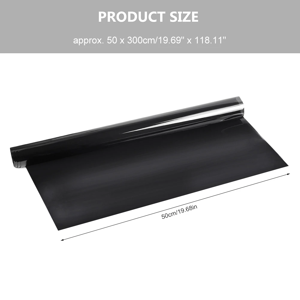 50x300CM pellicola per vetri Auto nera 5%/20%/35%/50%/70% VLT oscurante per  vetri adesivo ombreggiante protezione UV estiva accessori Auto - AliExpress