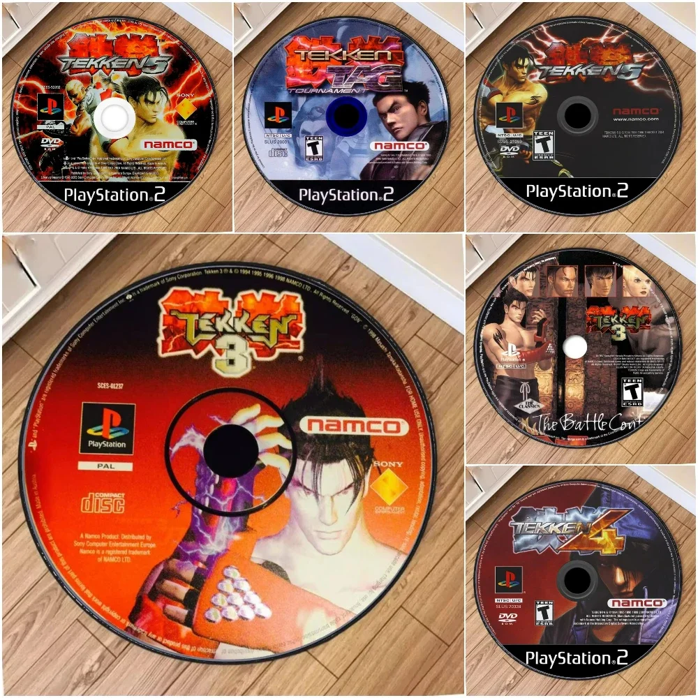 P-Ps Game T-TEKKEN 4 Inspired Round Carpet for Living Room Decor ...
