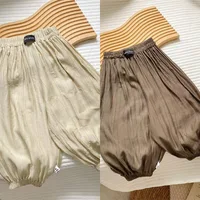 New Baby Solid Anti-mosquito Pants 2024 Summer Children Loose Pants Boys Infant Casual Pants Girls Cotton Trousers Kids Clothes 6
