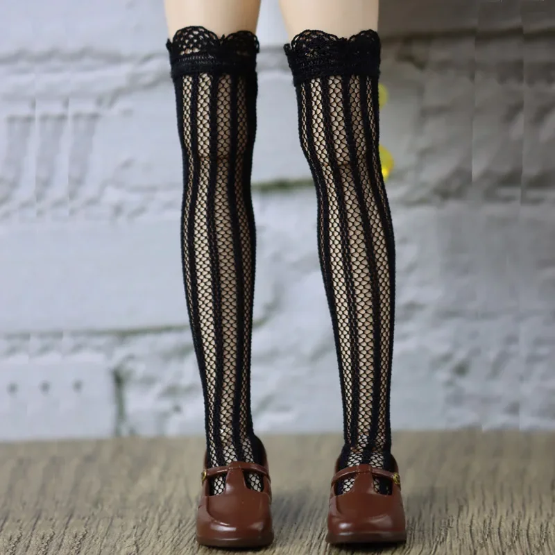 Blythe Doll Shoes Boots Legging for Azone Sock OB23 OB24 Doll Black White Lace Stocking 4