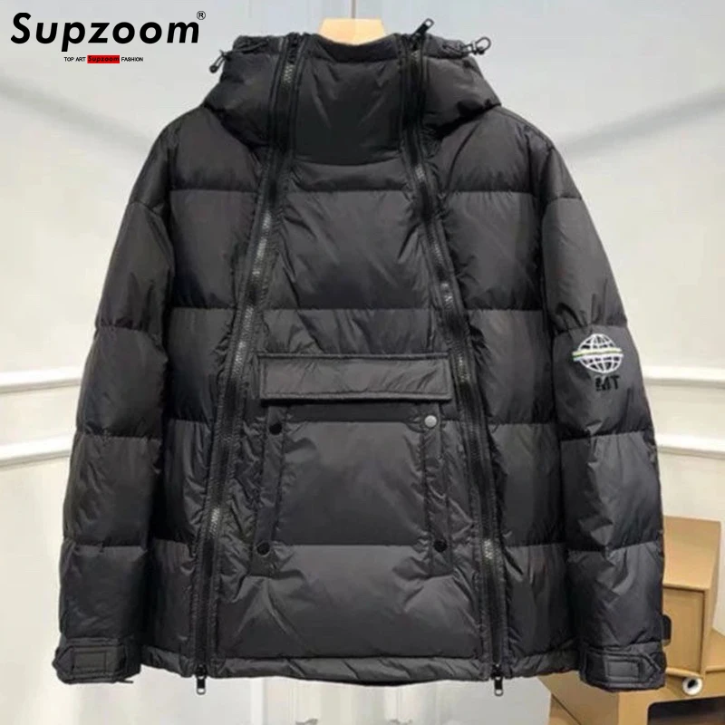 

Supzoom New Arrival Top Fashion Hip Hop Hooded Zipper Casual Coats Print Suit Winter Cotton Couple Cold Clothes Mens Jackets