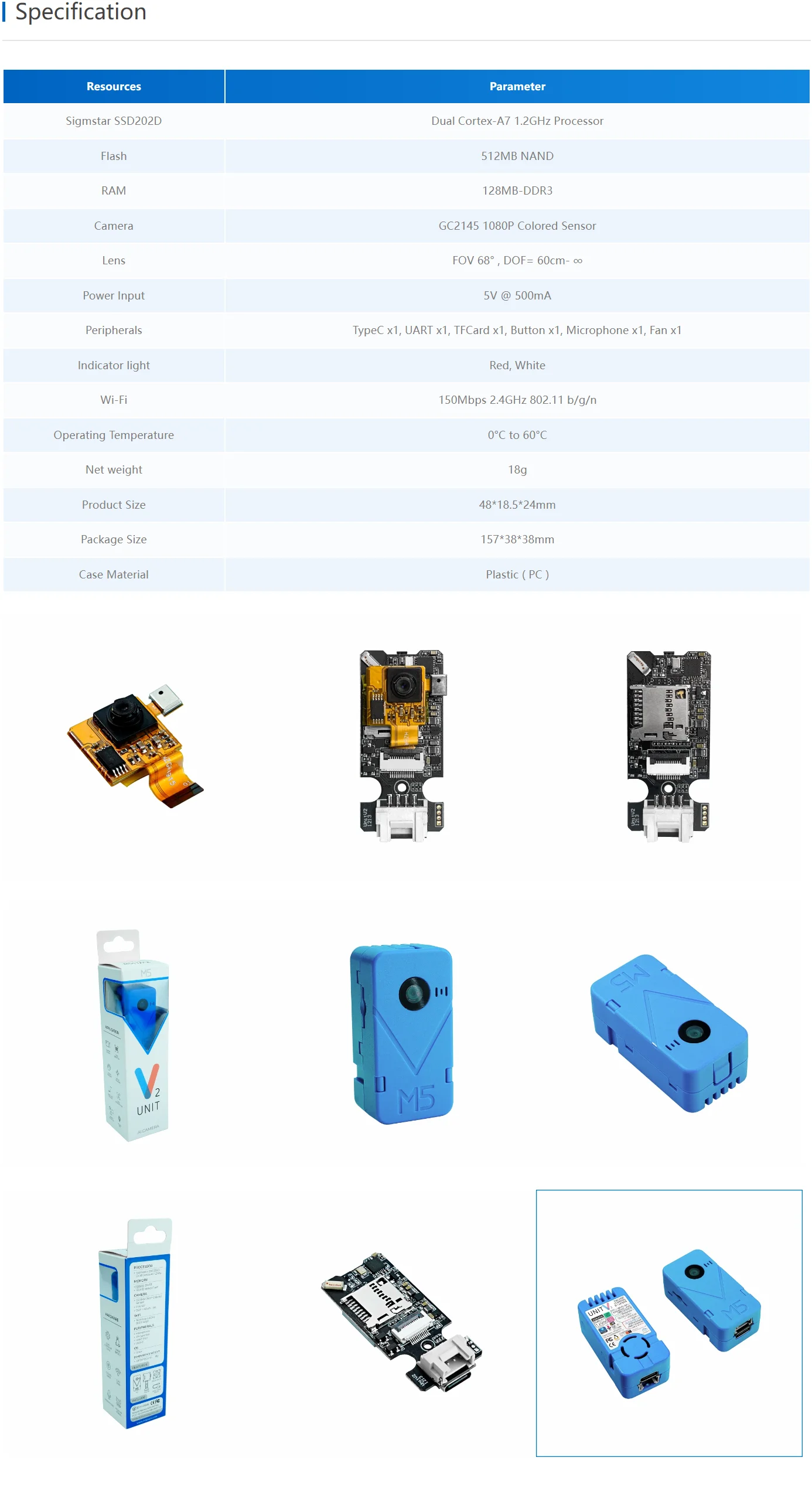 Official  UnitV2 - The standalone AI Camera for Edge Computing (SSD202D) TinyML