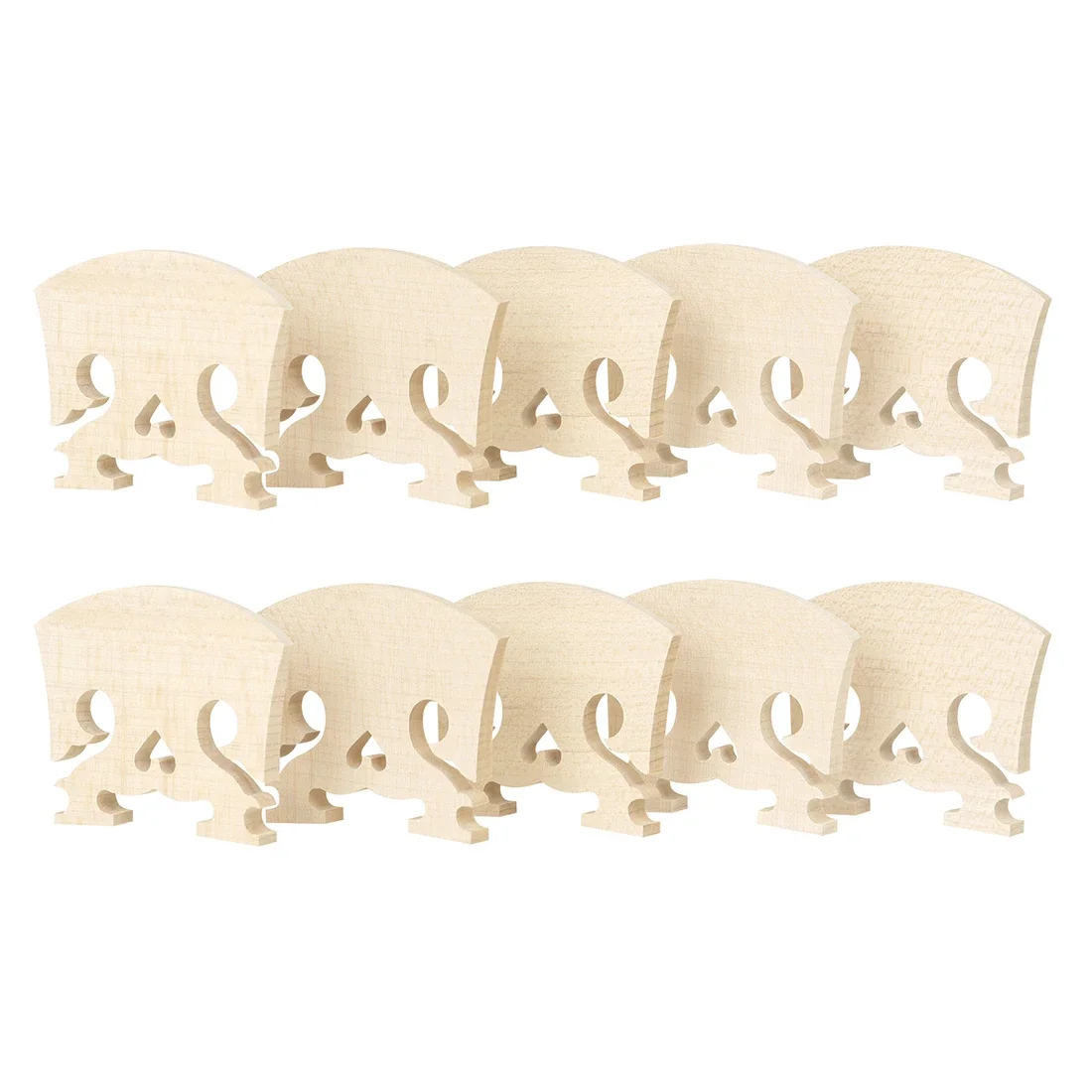 Description Picture 4 of item10pcs/set 4/4 Violin Code Caddies Bridges Fiddle Maple Wood Bridge Hand Polished Caddies Violin Parts Instruments Accessories