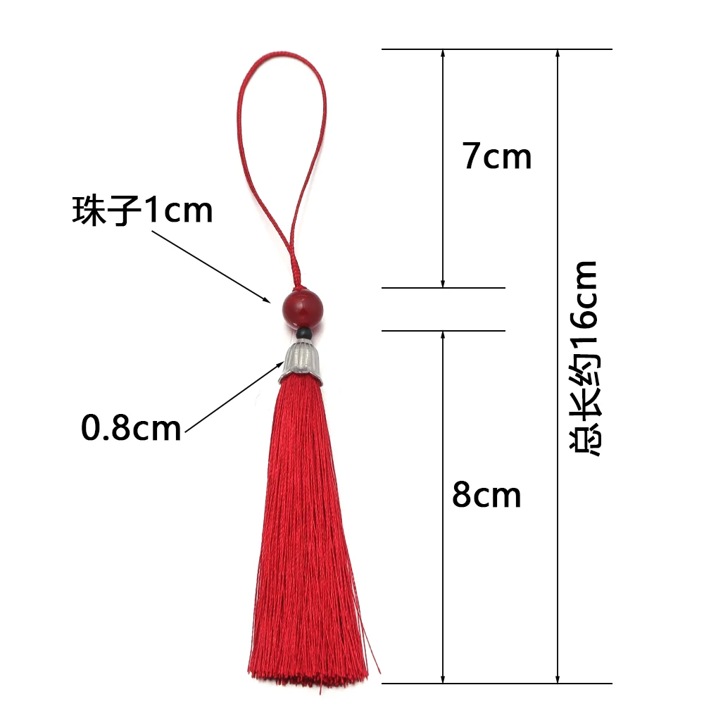 10Pcs Tassels 실키 수제 소프트 Tassels Jade Bead Tassels DIY 공예 공예 자동차 열쇠 고리 장식 펜던트 부드러운 프린지 트림