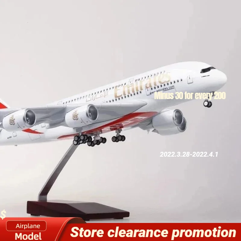 

Литой самолёт из смолы, 45 см, масштаб 1/160, A380