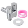 G1/2 1-In-Two Out Double Control Washing Machine Faucet Faucet Rotary Switch Double Control Metal Handle Toilet 2