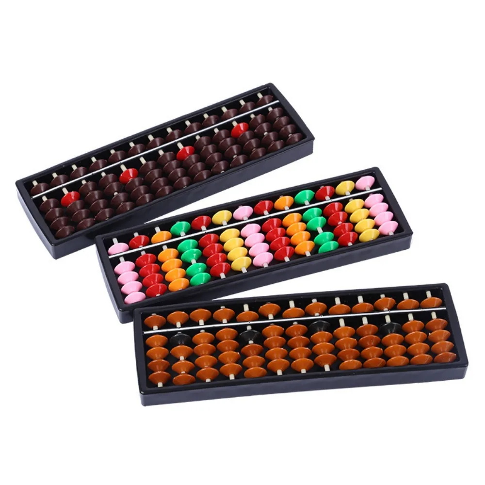 13 Digit 5-bead Abacus Digit Rods Standard Chinese Japanese Calculator Counting Tool Mathematics Beginners Caculating Toys