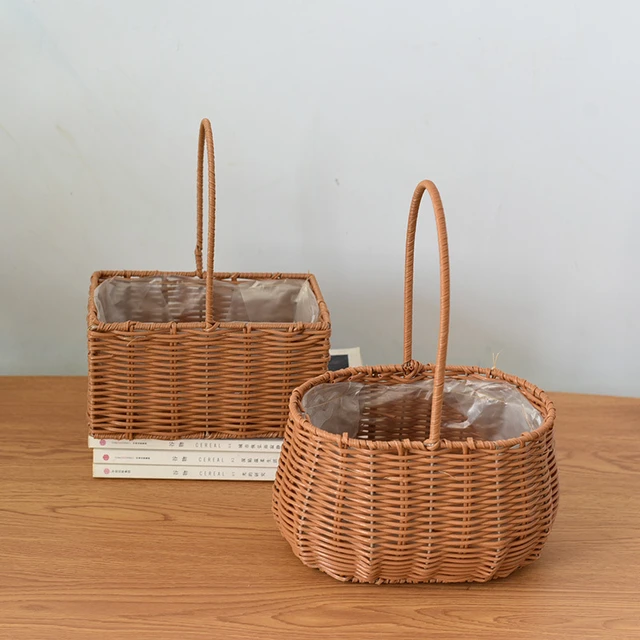 Panier de rangement avec Poignées Dentelle Décor Conteneurs pour  L'arrangement De Fleur - AliExpress