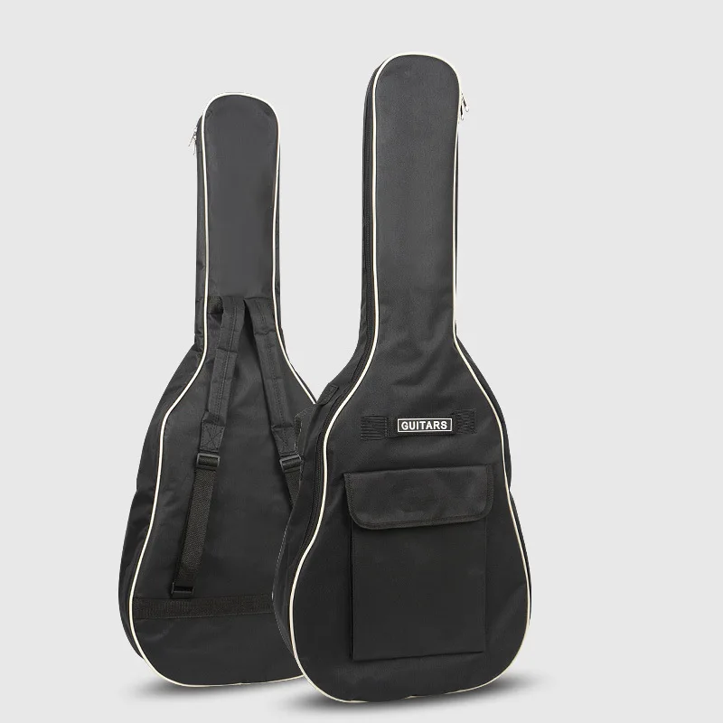 Guitar Bag 40/41 Inch Double Straps 5MM Thick Padded Cotton Acoustic Guitar Backpack Carry Case 600D Oxford Fabric Waterproof