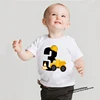 Kids Boys T-shirts Baby Short Sleeve Excavator Tops Children Fashion Tshirt 1 2 3 4 5 Years Boy Construction Birthday Shirts 1