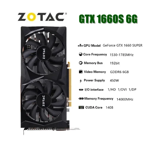 ZOTAC GTX 1660 Super 6GB GAMING Video Cards GTX 1660 6G GPU Graphic Card