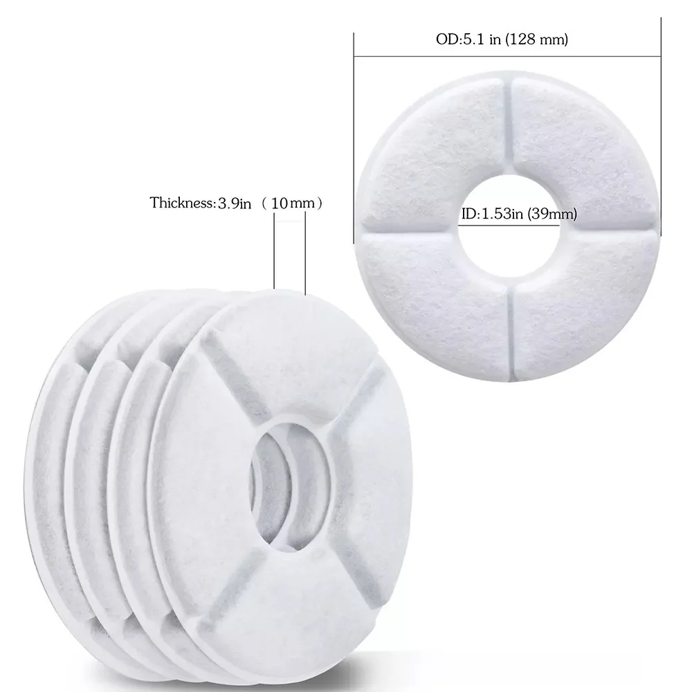 Description Picture 2 of item6/12Pcs Cat Water Fountain Activated Carbon Replacement Filter For 1.6L Automatic Pet Cat Water Fountain Dog Water Dispenser