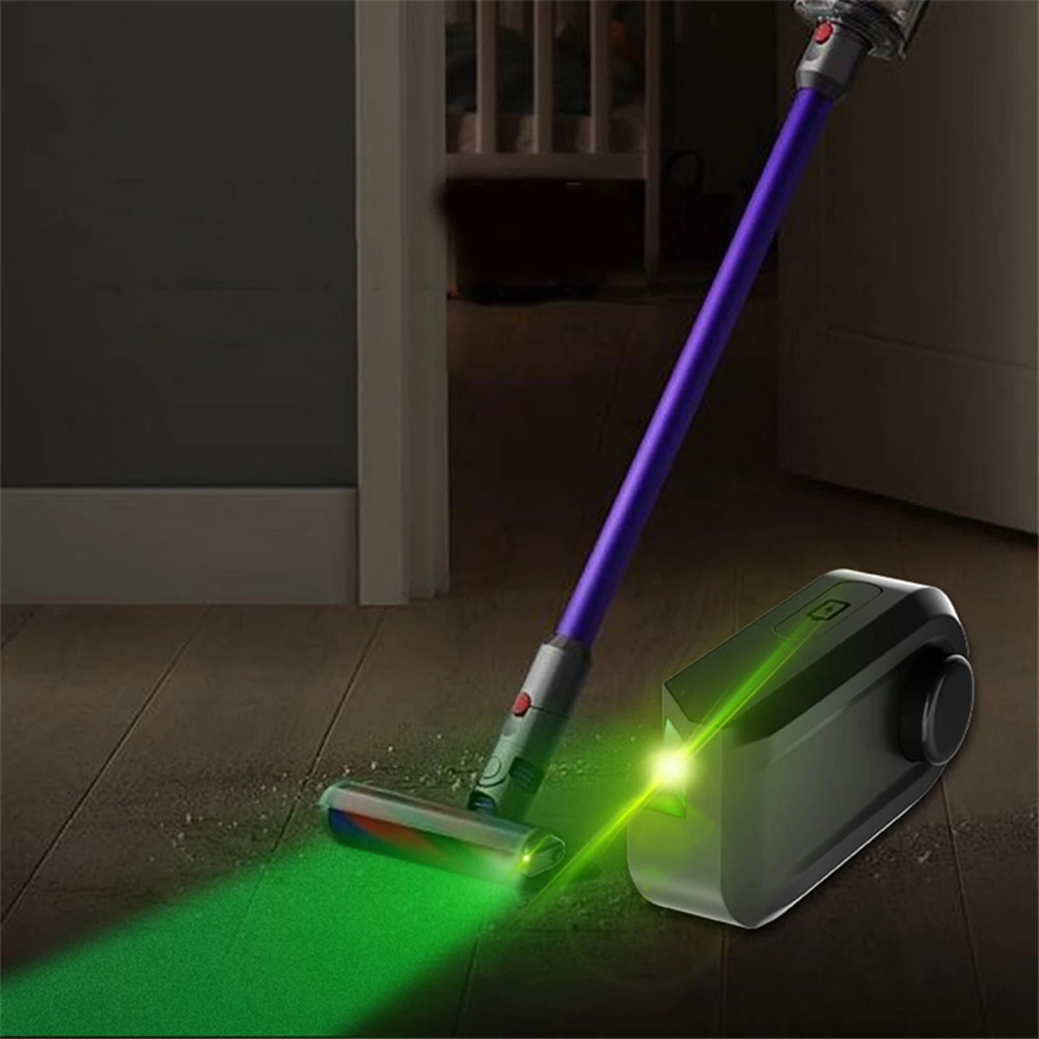 Powerful Ultimate USB Lamp Display Pet Hair Vacuum Cleaner with Hidden Design and Laser Lights-Versatile, Convenient Cleaning