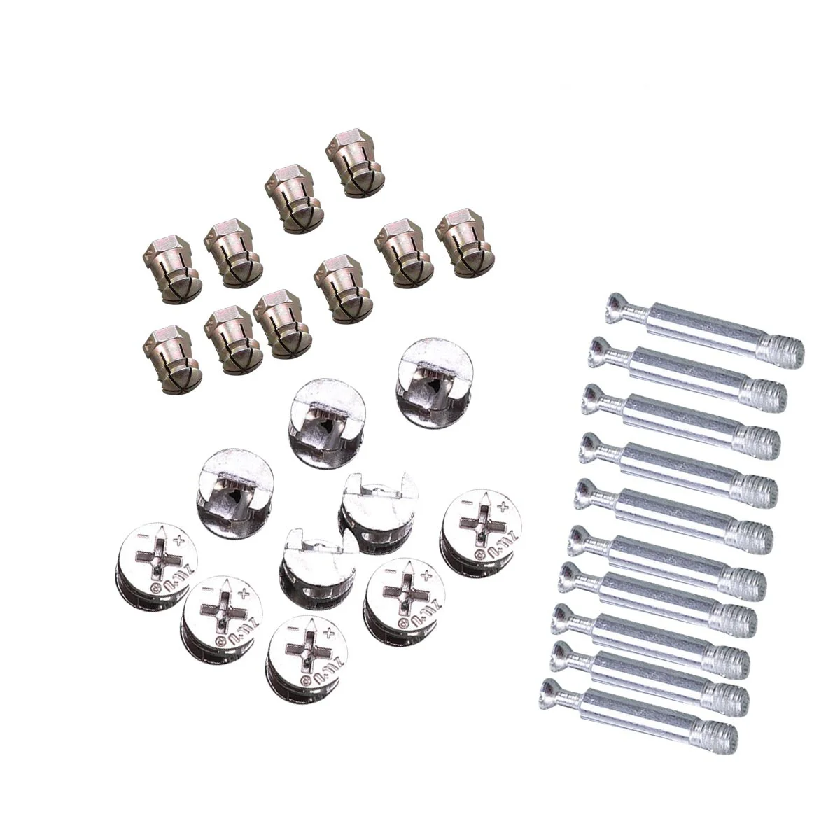 

10 Sets Fe Furniture Connector Cabinet Fiing Cabinets Side Connecting Pre-Inserted Nuts Cam Fittings Cabinetd