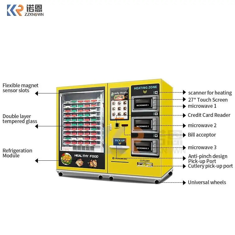 Hot Food Vending Machine with Whole Air Heated 