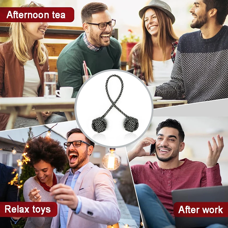 Stress Relief Fidget Toy with Paracord and Steel Beads