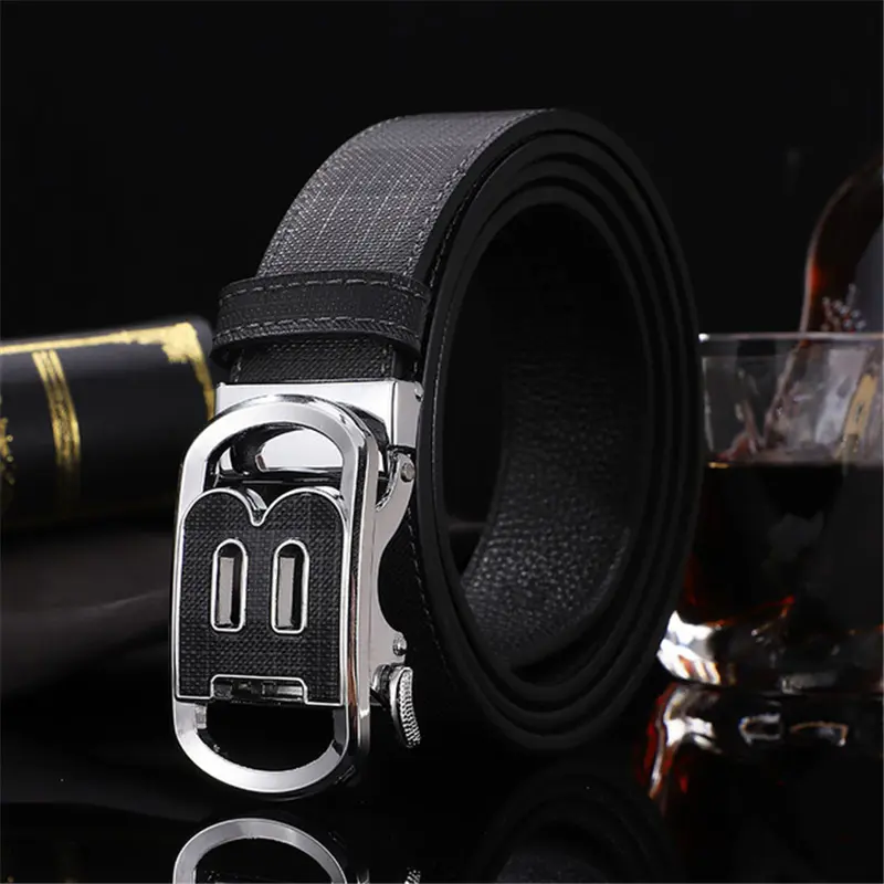 High Quality Leather Belt Men Luxury Brand Designer fashion Canvas Belts for Men Strap Male Metal Automatic Buckle Belt - Image 7