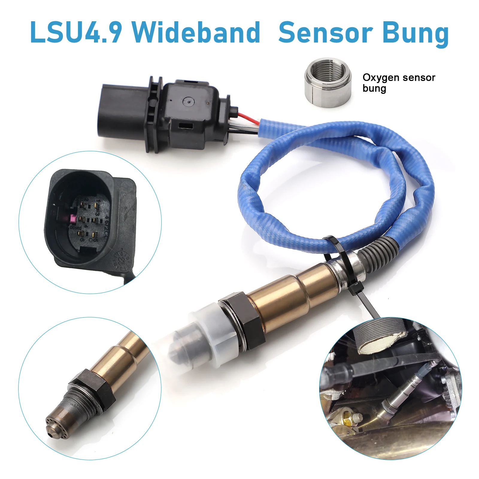 30-0300 X-Series Wideband UEGO AFR Sensor Controller Gauge Wideband O2 Sensor Kit LSU 4.9 0258017025 For Car Oxygen Sensor 6