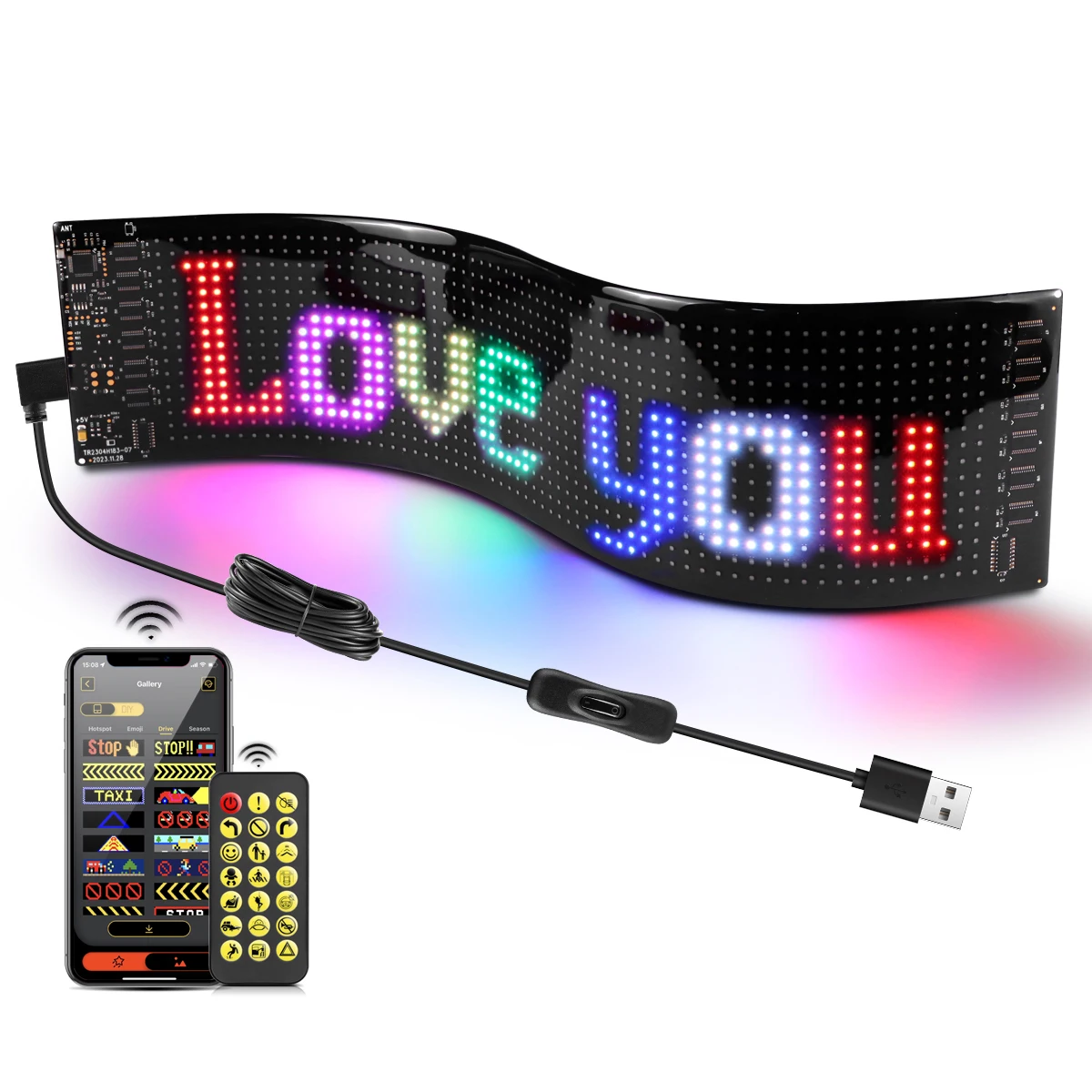 Smart Bluetooth LED Display Screen Message Scrolling Sign Board led message board led display board for Store Car Display