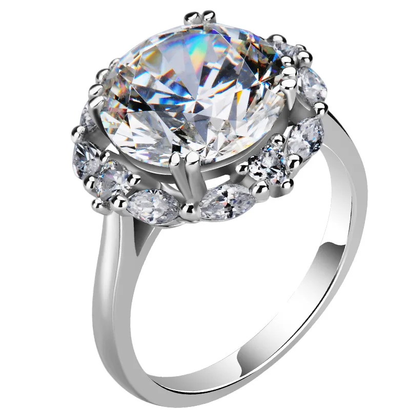

3 Carats Diamond Stone Ring S925 Sterling Silver Jewelry Femme Bizuteria Wedding Anillos De Natural Gemstone Ring for Women Box