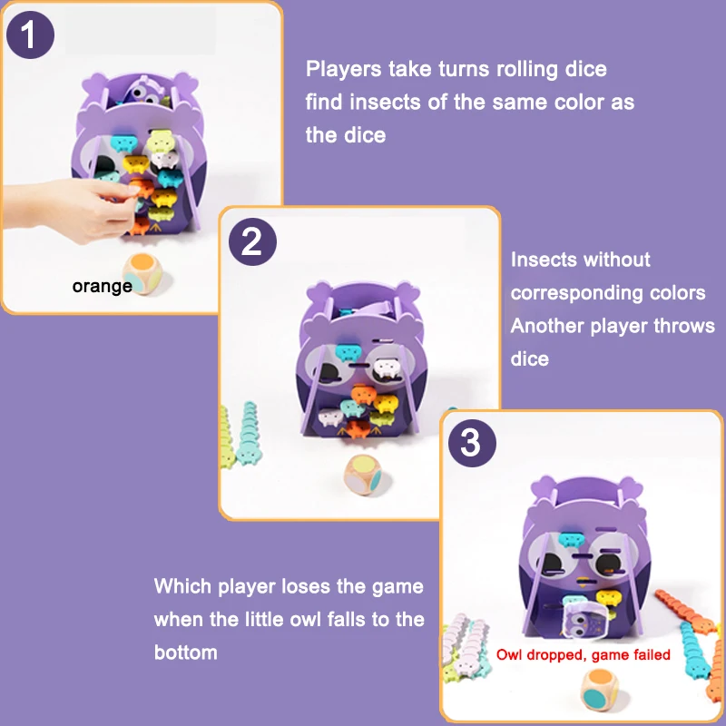 Children Colour Matching Parent-Child Interactive Game Montessori Wooden Party Activity Board Game Kids Strateg Educational Toys 3