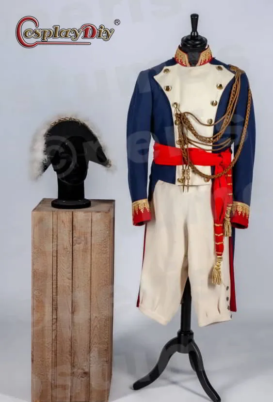 

Cosplaydiy аварийная Французская революция, военное пальто 18-го века, мужской костюм куртка со средневековым рисунком Solider, полный комплект, пальто, брюки, наряды