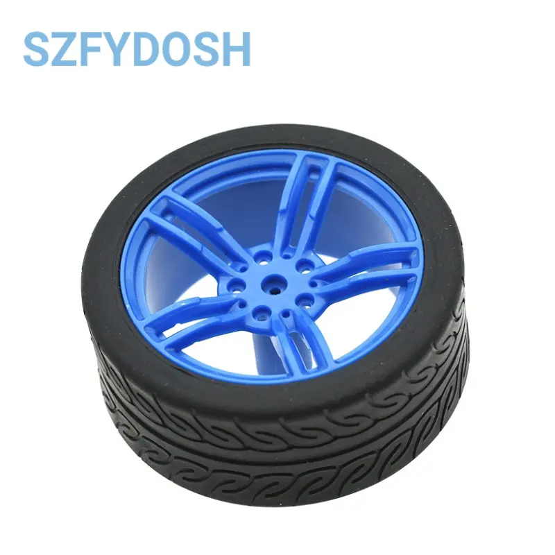New Smart Car DIY Accessory Wheel Model Rubber Wheels TT Motor Tires 65*27mm image 2