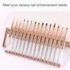 Nail Art Liner Brush Carving UV Gel Polishing Grid Line Stripes Painting Pen Acrylic Lines Liner Drawing Pen Manicure Tools 3
