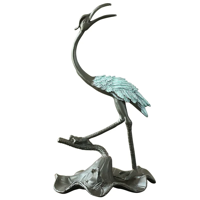 Crane Incense Insert, Incense Holder, Line Incense Insert, Incense Rack, Antique Blue Crane Asking The Sky, Alloy Zen Creativity