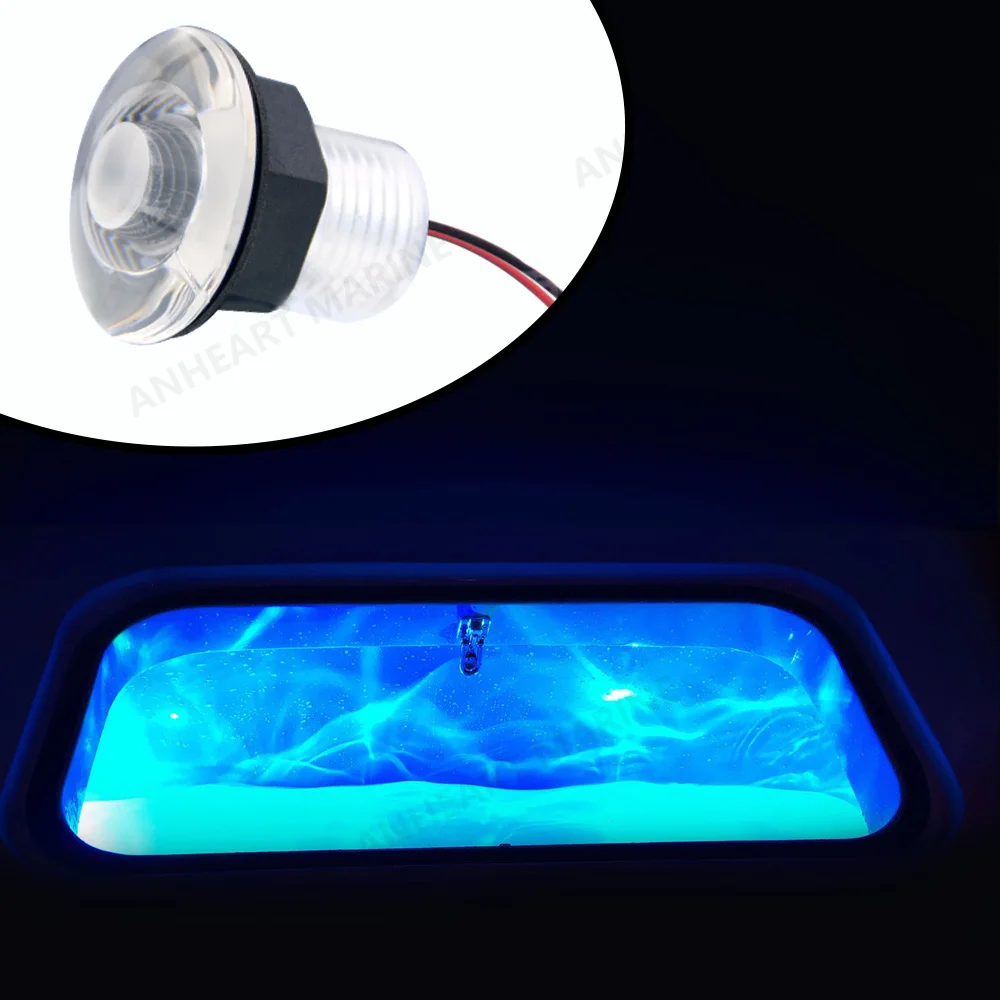 2PCS/10PCS Underwater Bait Tank Light RV Waterproof Submersible 12V Livewell Blue LED Light  IP68 Boat Accessories Marine