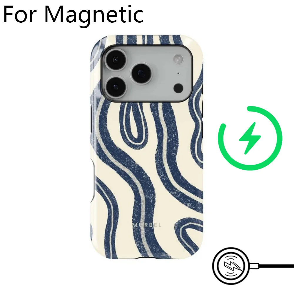 Luxury Aqua Cascade Magnetic Double-Layer Phone Case