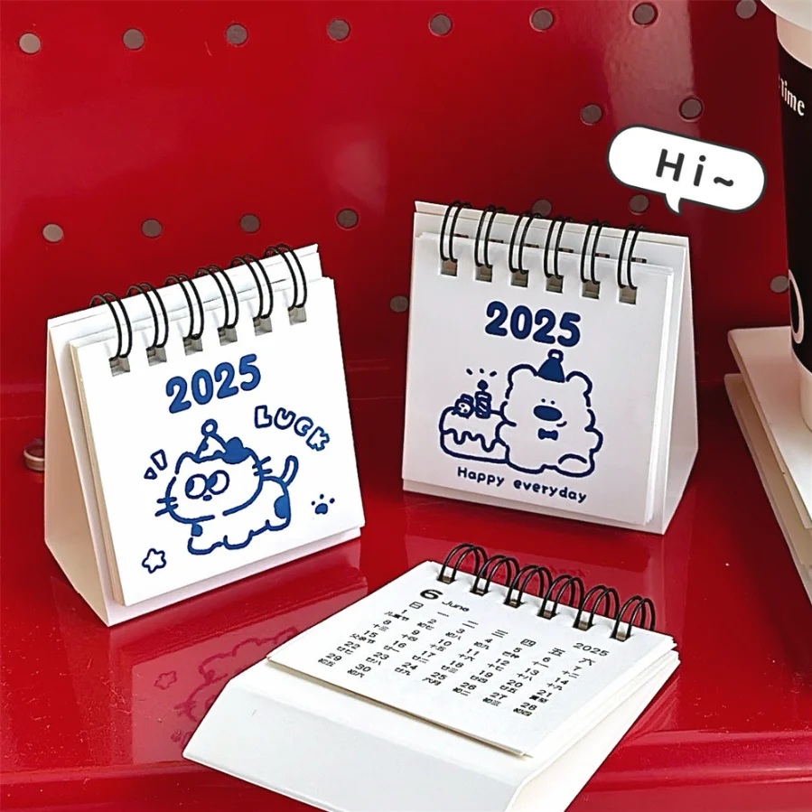 Desk Calendar Mini Calendar Office Desktop Decoration Small Ornament Compact and Portable