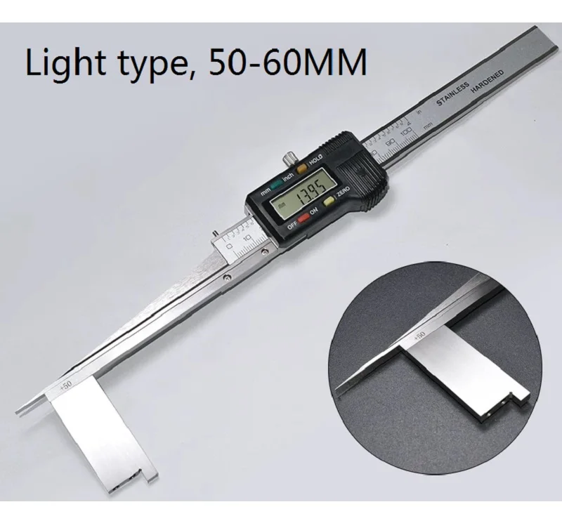 0.2-60MM 디지털 웨지형 펠러 게이지 가벼운/무거운 펠러 버니어 캘리퍼스 포인트형 갭 룰러 스테인리스 스틸 버튼 갭 게이지