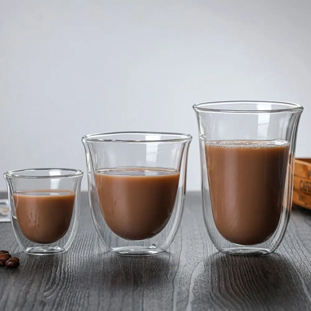 

Cup Breakfast Mug High Borosilicate Insulated Coffee Tea Cup Tea Drink Cups Transparent Clear Double Wall Glass Cup