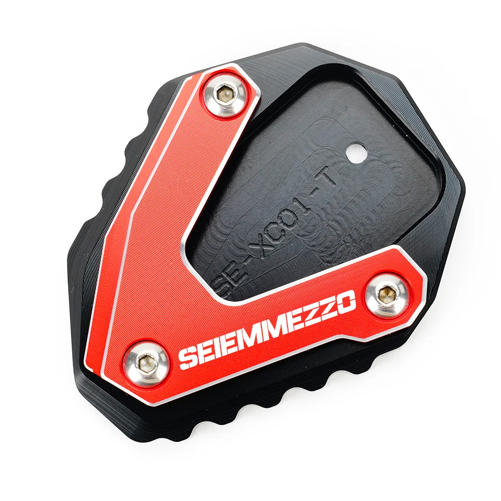 Motorcycle Accessories Kickstand Foot Enlarger Pad and Tire Valve Caps