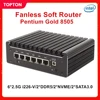 Topton Intel U300 Pentium Gold 8505 N100 Fanless Mini PC 6 LAN i226-V 2.5G Firewall Router DDR5 DDR4 NVMe SATA Proxmox pfSense 1