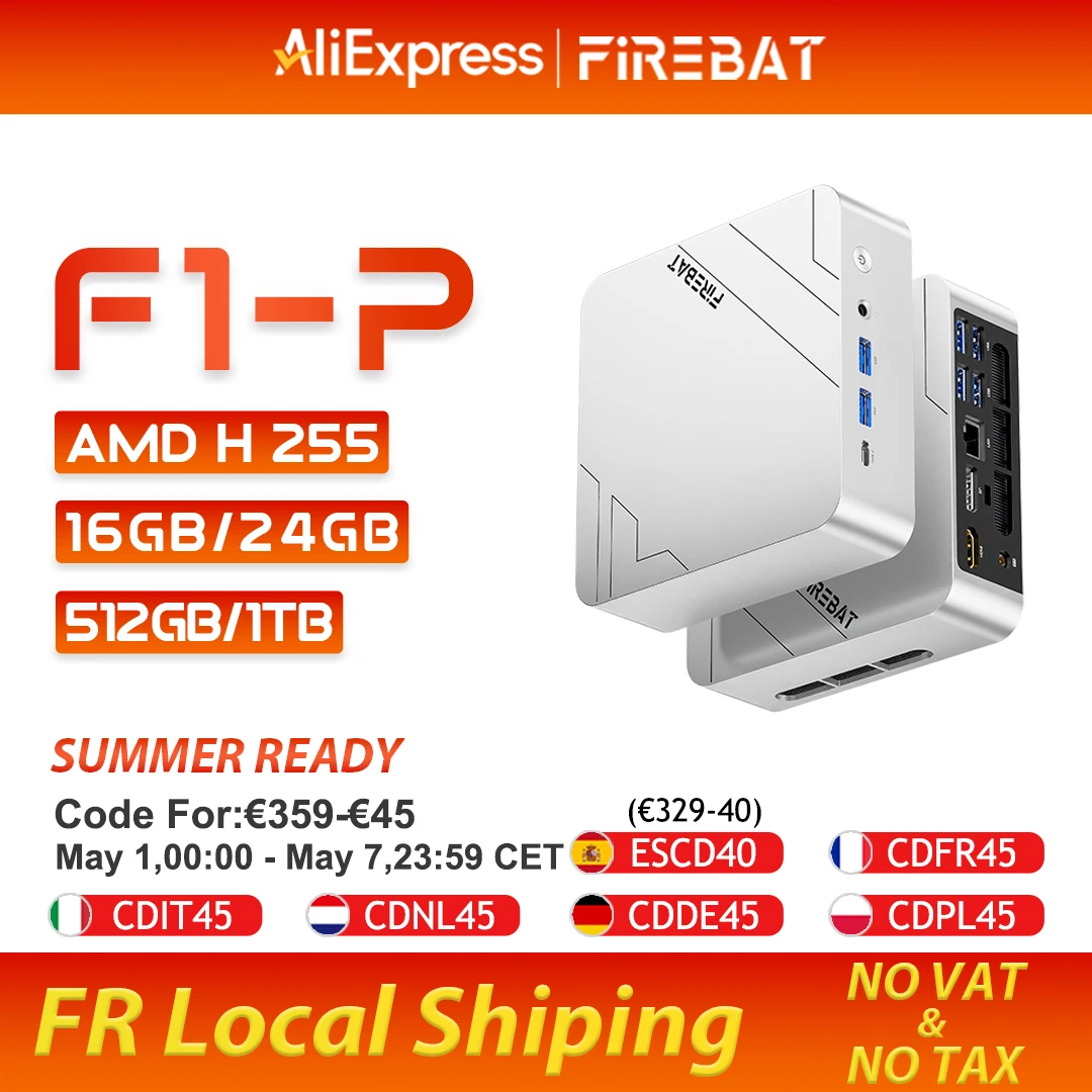 Firebat Mini PC AMD R7 H 255 16GB+512GB z EU za $426.95 / ~1584zł